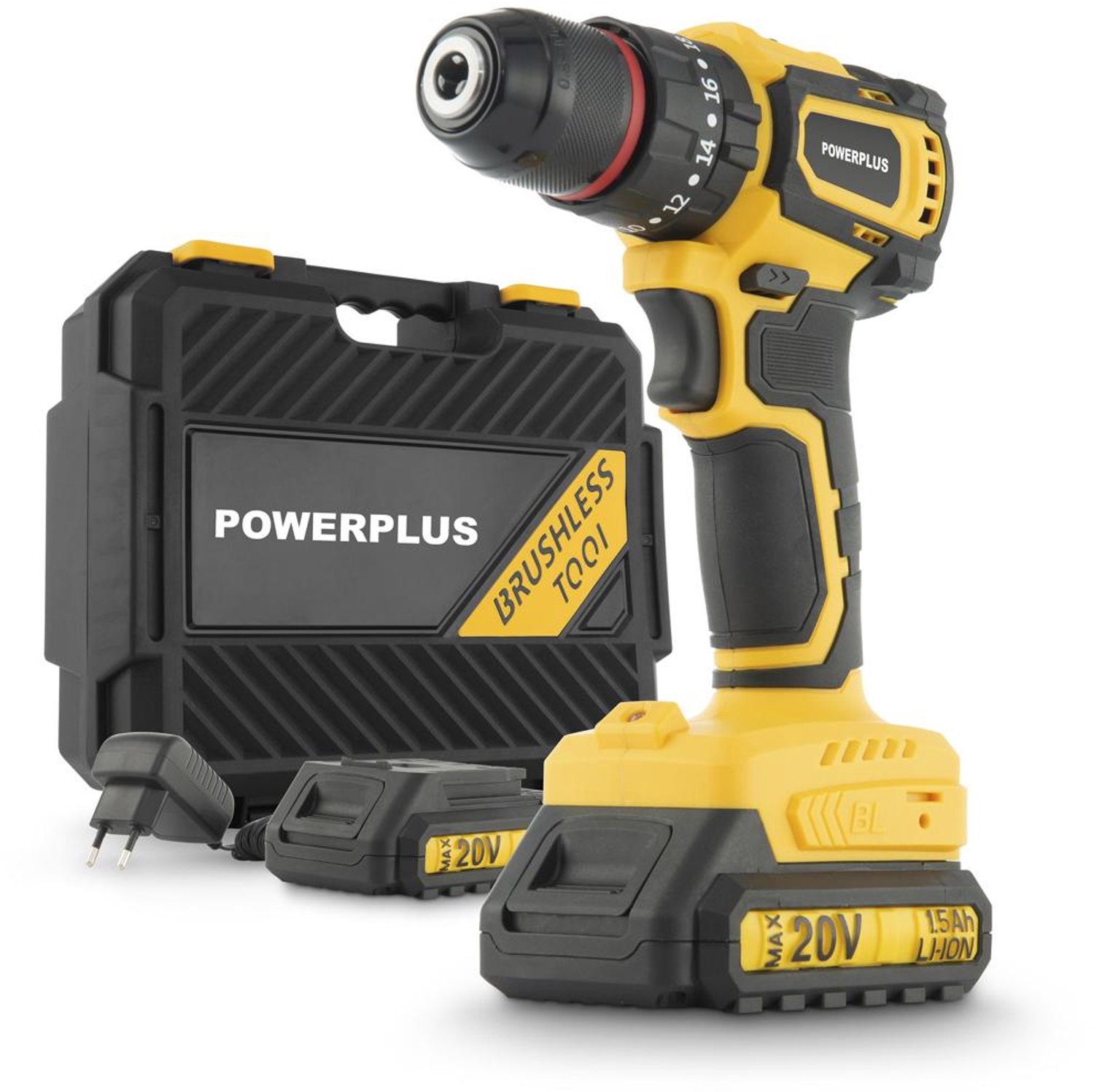 Powerplus Accu klopboormachine - 20 V, 45 Nm Incl. accu's en lader