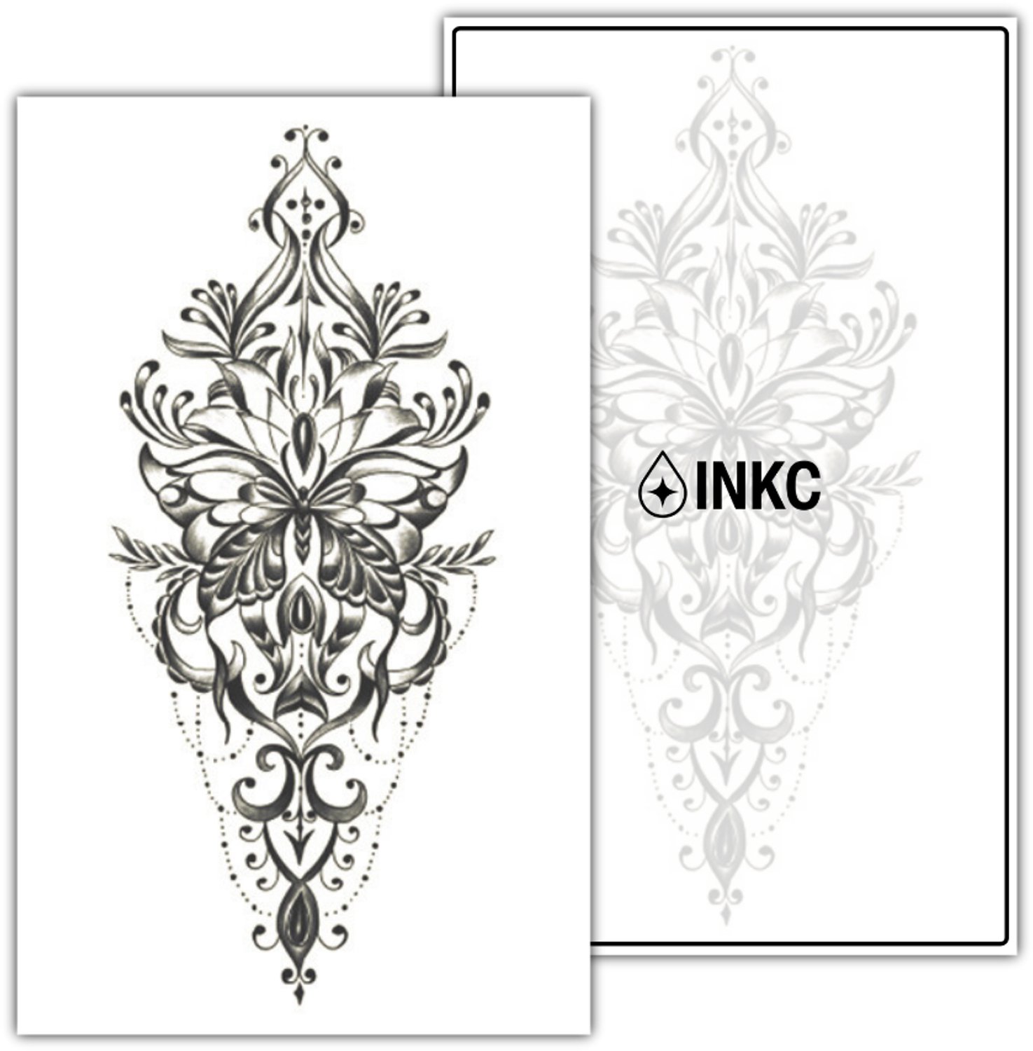 INKC - Tijdelijke Tattoo - Libelle Sier - Nep Tattoo - Plak Tattoos - Blijft tot 2 weken - 11 x 18cm