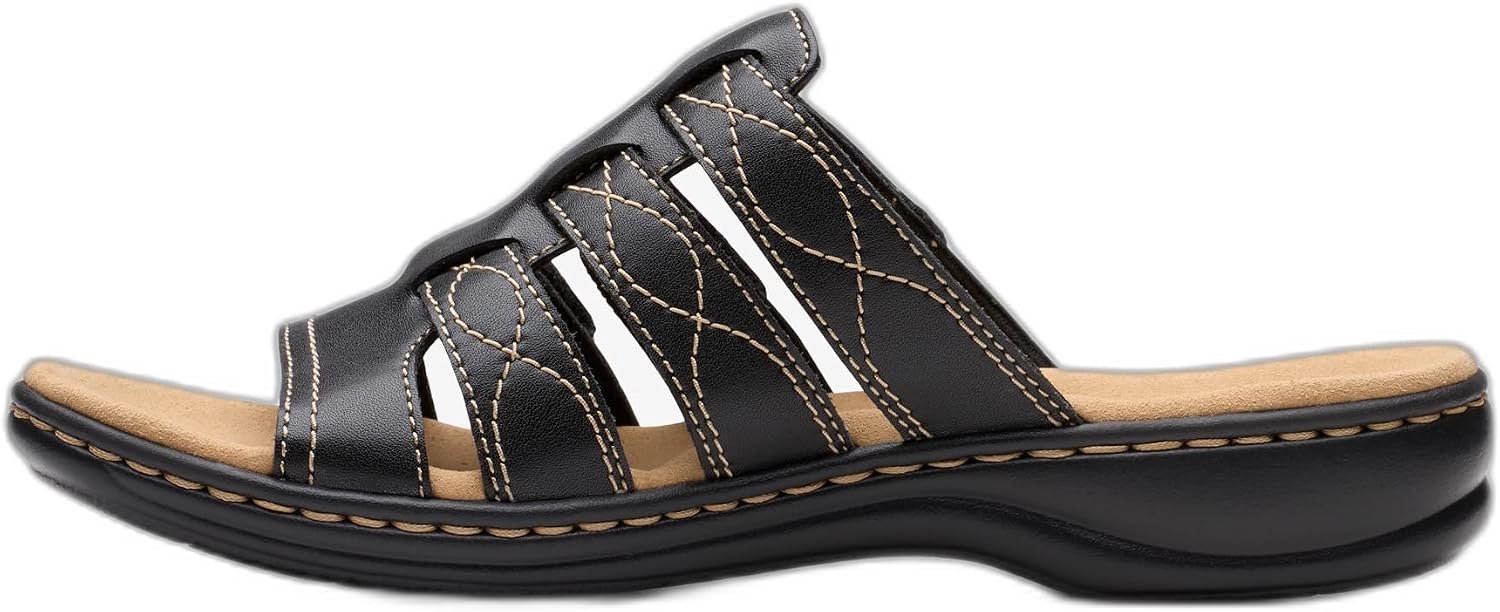 Clarks Leisa Amanda Dames Sandalen Leer Zwart