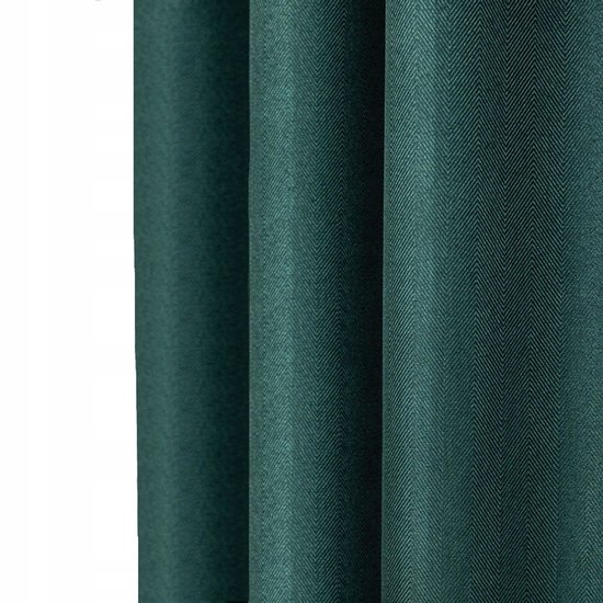 Verduisterende Gordijnstof Jodełka Groen 200x180cm - Stijlvol & Functioneel