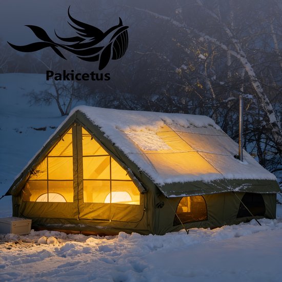 Opblaasbare Tent 4-6 Personen – 4 Seizoenen Familietent met Pomp – Winddicht, Snelle Opzet en Opbergtas — afbeelding 2