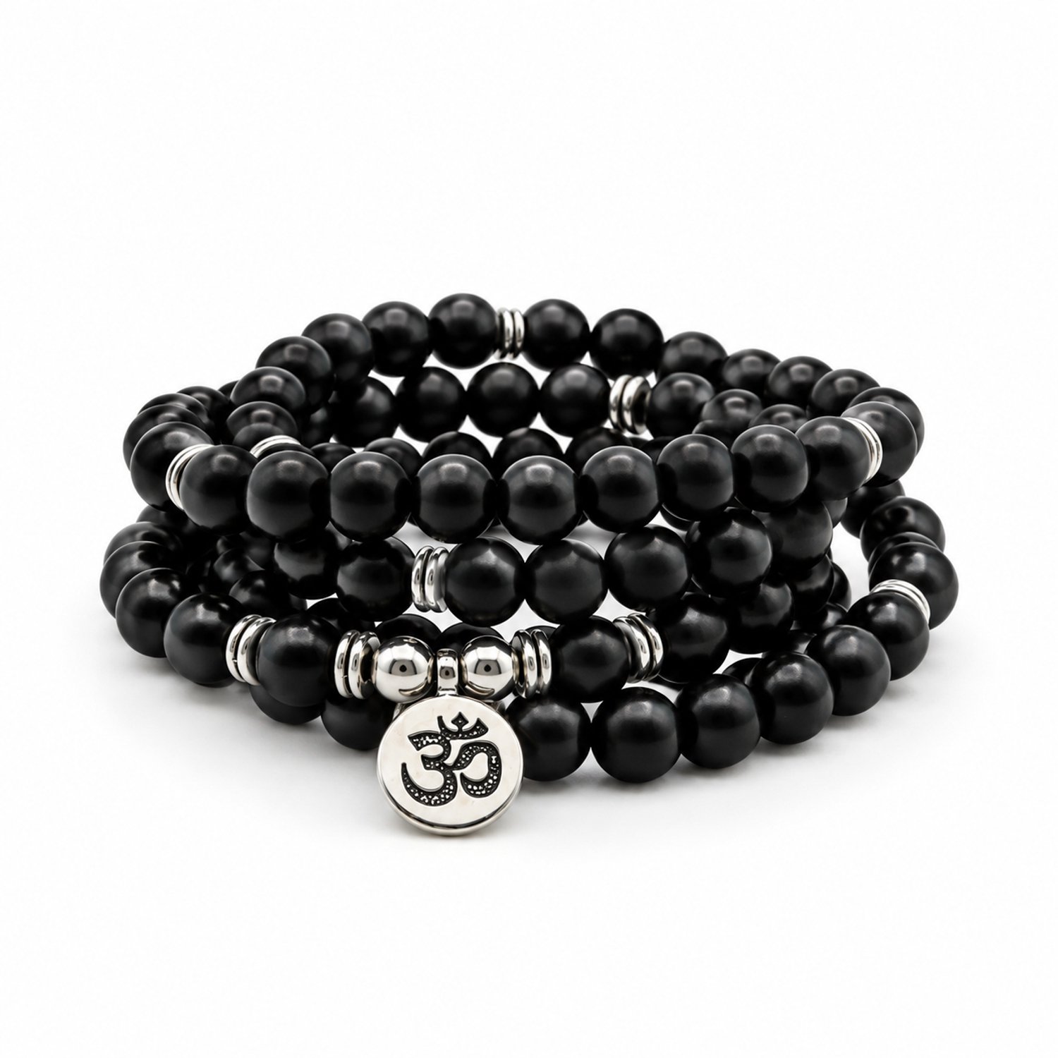 Marama Mala Ketting Ebbenhout - 108 Kralen - Ohm Hanger - Elastisch