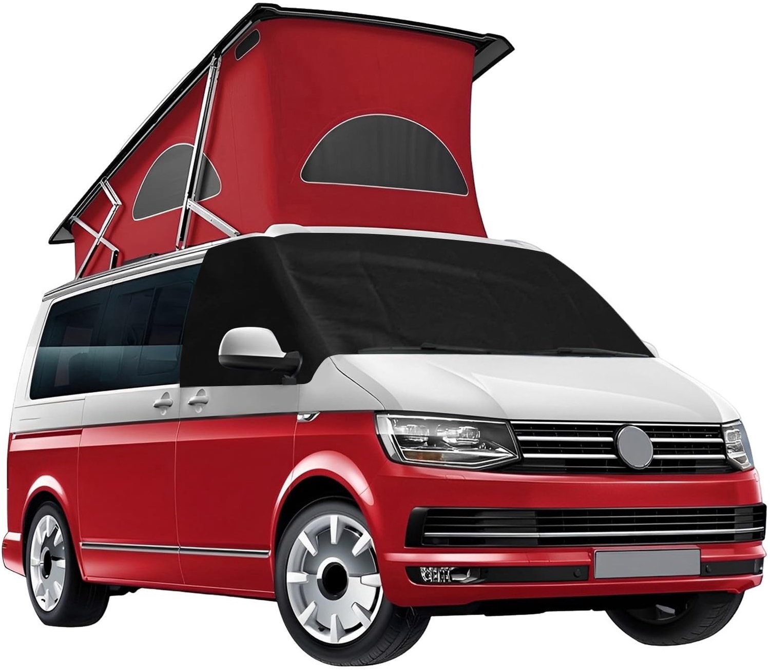 Famanu – Luxe Voorruitbescherming voor VW T6, 100% Blackout, Weerbestendig, Campingdoek