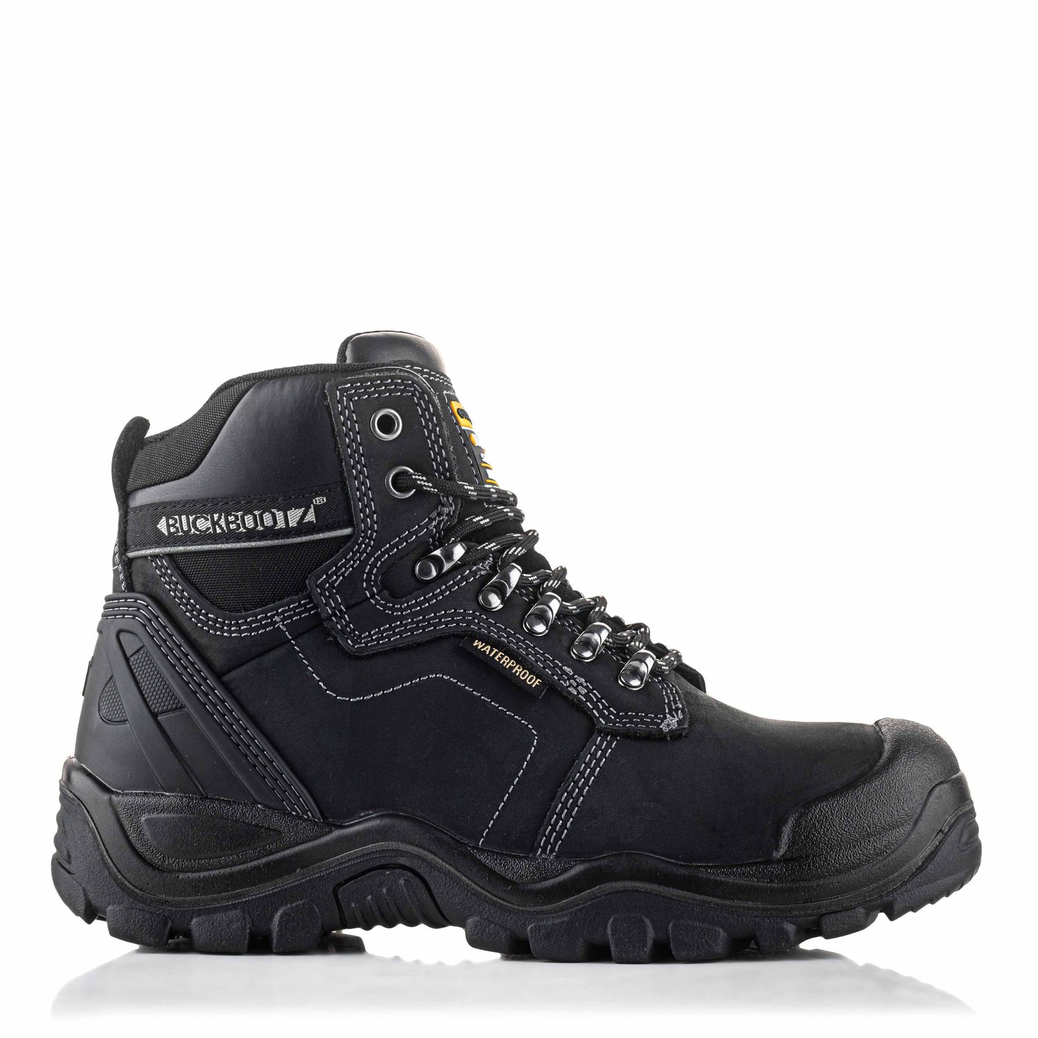 BSH009 BK Buckshot Lace Boot | Black Crazy Horse | Werkschoen maat 42