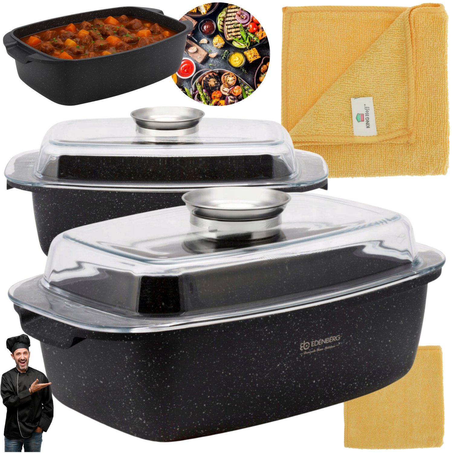 Marmite 5.5L met Non-Stick Coating & Microvezeldoek