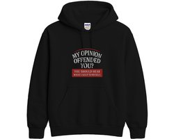 Grappige Hoodie – My Opinion Offended You? – Casual Outfit – Unisex Hoodie voor Dames & Heren – Humor Cadeau