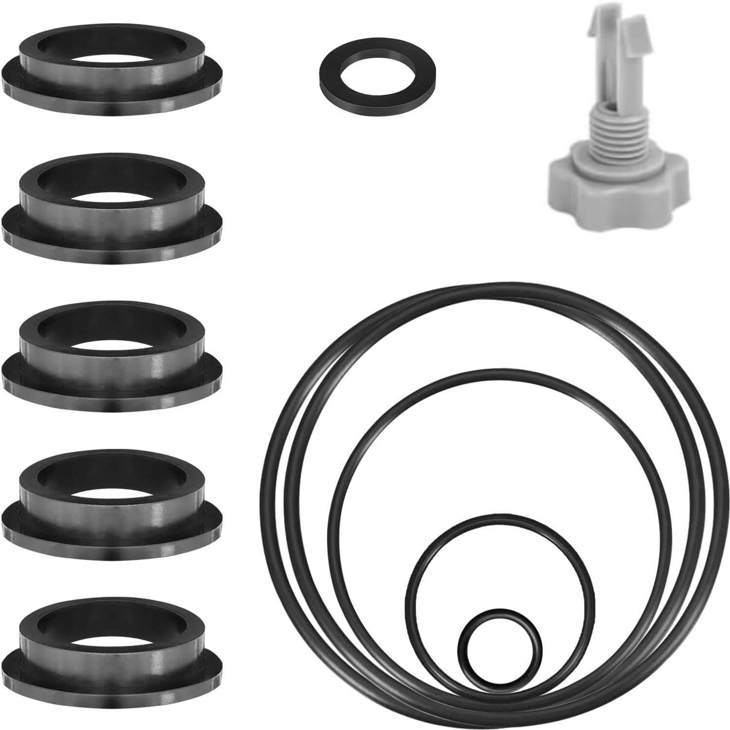 Complete set van 12 vervangingsonderdelen voor zandfilter, inclusief luchtuitlaatklep en O-ringen, ideaal voor zwembadonderhoud en installatie