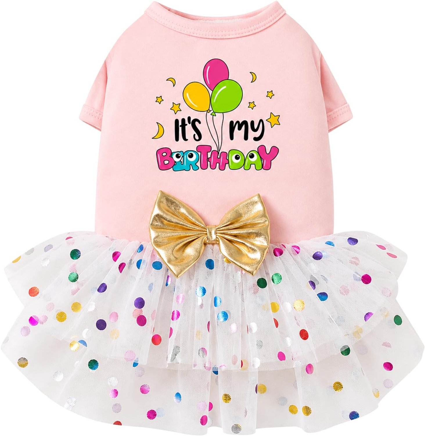 Verjaardag Meisjeshonden Tutu Rok, Roze, M