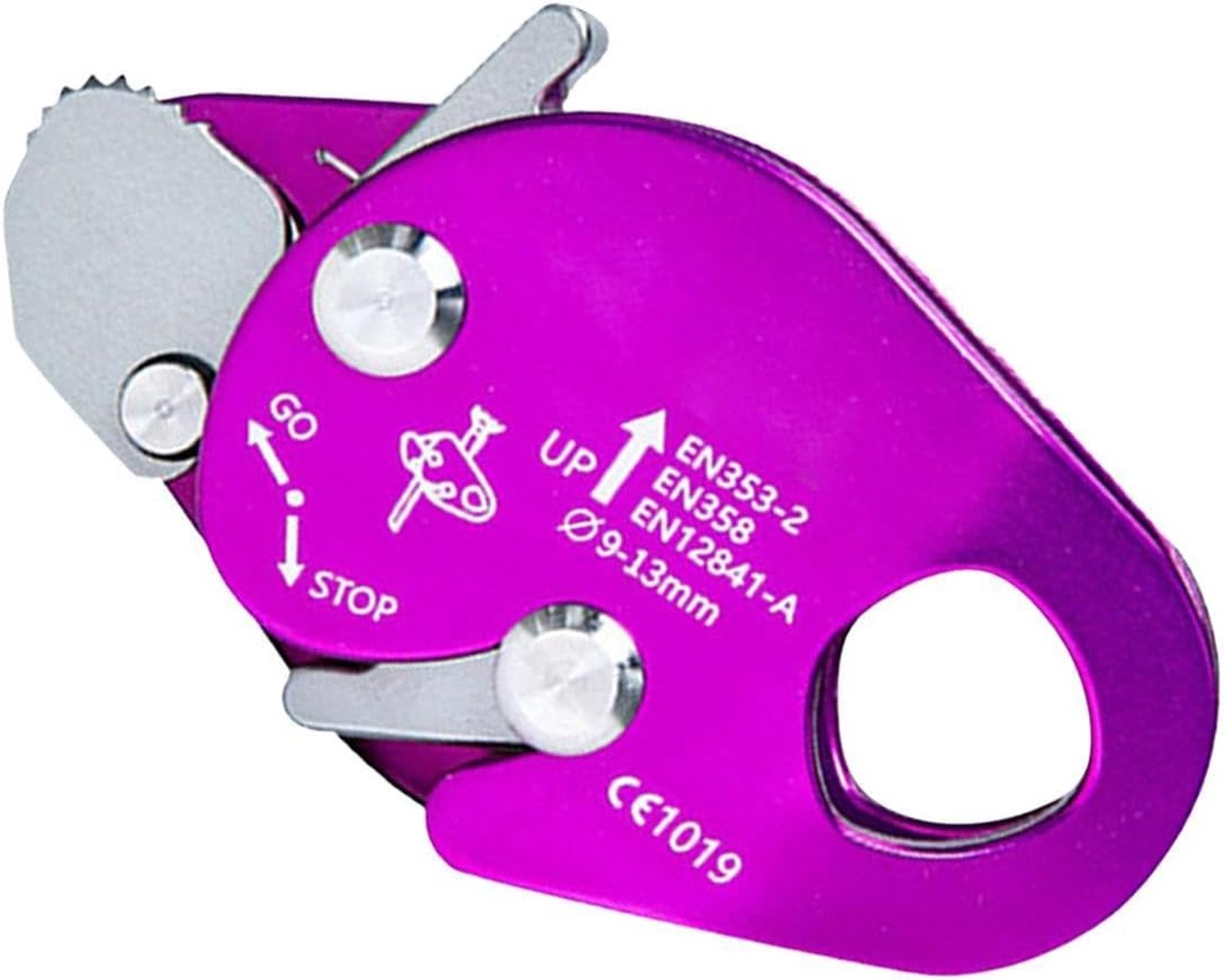 Descender Aluminium Zelfborgende Gans-vormige Zekeringapparaat, Boom Klimmen Gear, voor Boom Rock Rigging Mountain Fire Escape Outdoor Werk Veiligheid Training