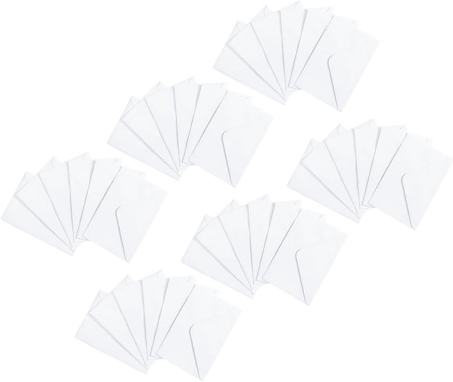 50 Stuks Witte Enveloppen voor Kaarten Uitnodigingen Zakelijk Gebruik Stabiele Papieren Enveloppen met Lege Oppervlakte voor Creatieve Aanpassingen Privacy Bescherming