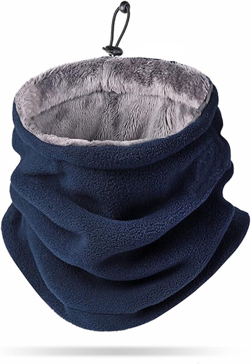 Sjaal - Multifunctionele Colsjaal - Winter Lussjaal voor Heren en Dames - Warme Nekwarmer met Fleece - Voor Skiën, Fietsen en Motorrijden - Donkerblauw - 1 stuk