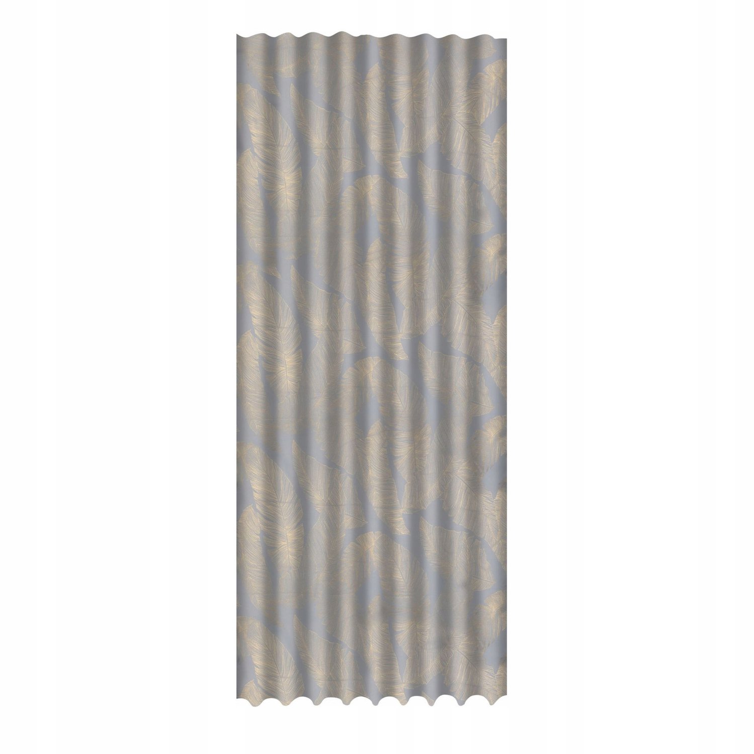 Chic Verduisterend Gordijn 135x300cm Wit/Goud met Band