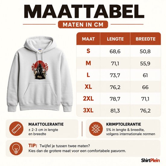 Stoer Samurai Hoodie – Samurai Warrior met Katana – Japanse Cultuur Outfit – Unisex Hoodie voor Dames & Heren – Origineel Cadeau