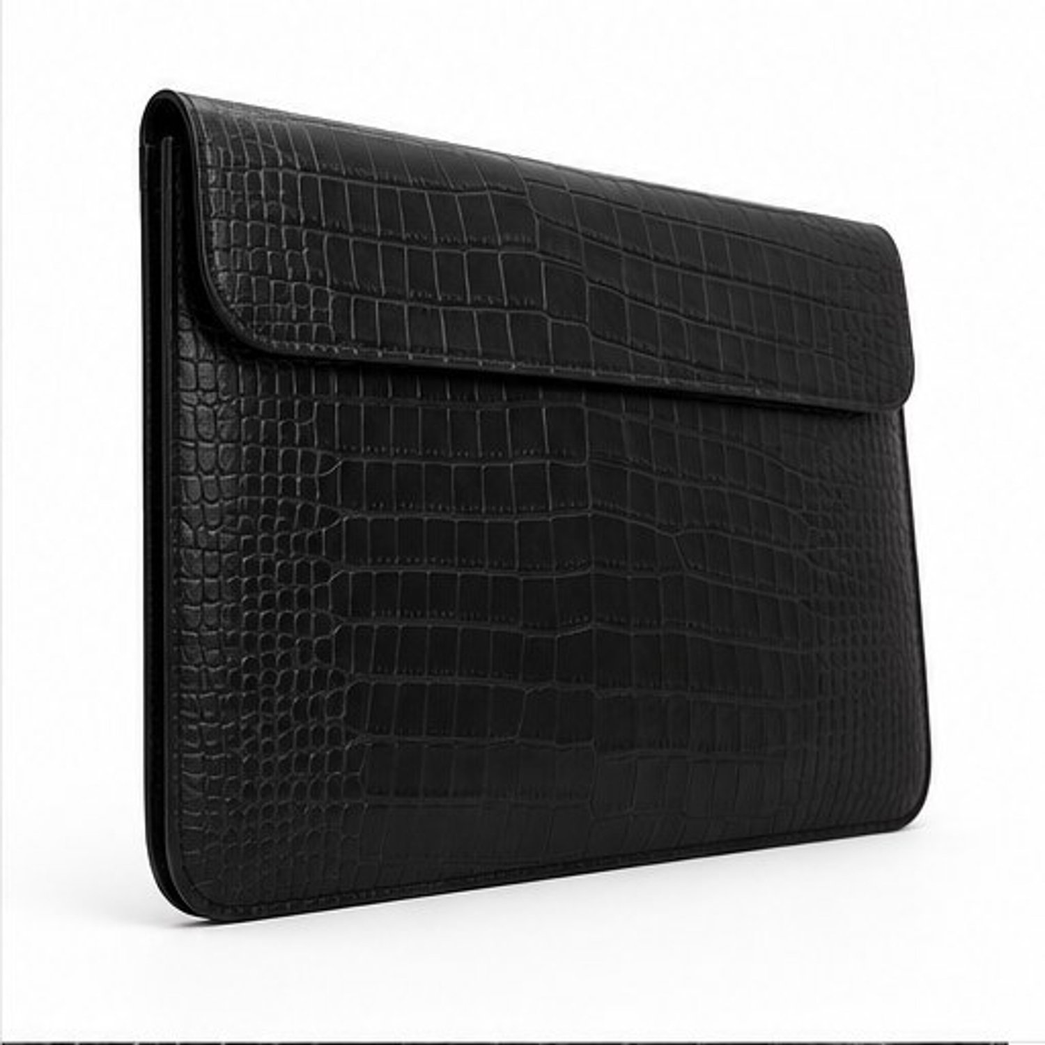 Eisenz - Laptop Sleeve / Laptophoes 13 inch - Croco-look - Beschermhoes voor Laptop 13-13,3 inch - Zwart