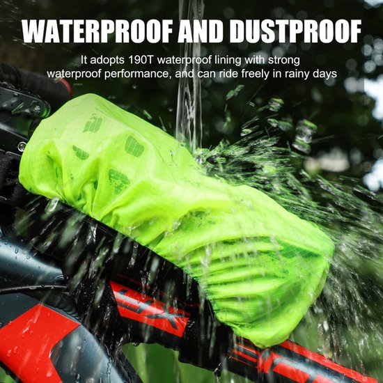 3-delige set waterdichte regenhoezen voor fietstasjes (geschikt voor stuurtasjes en zadeltasjes voor MTB's) — afbeelding 3