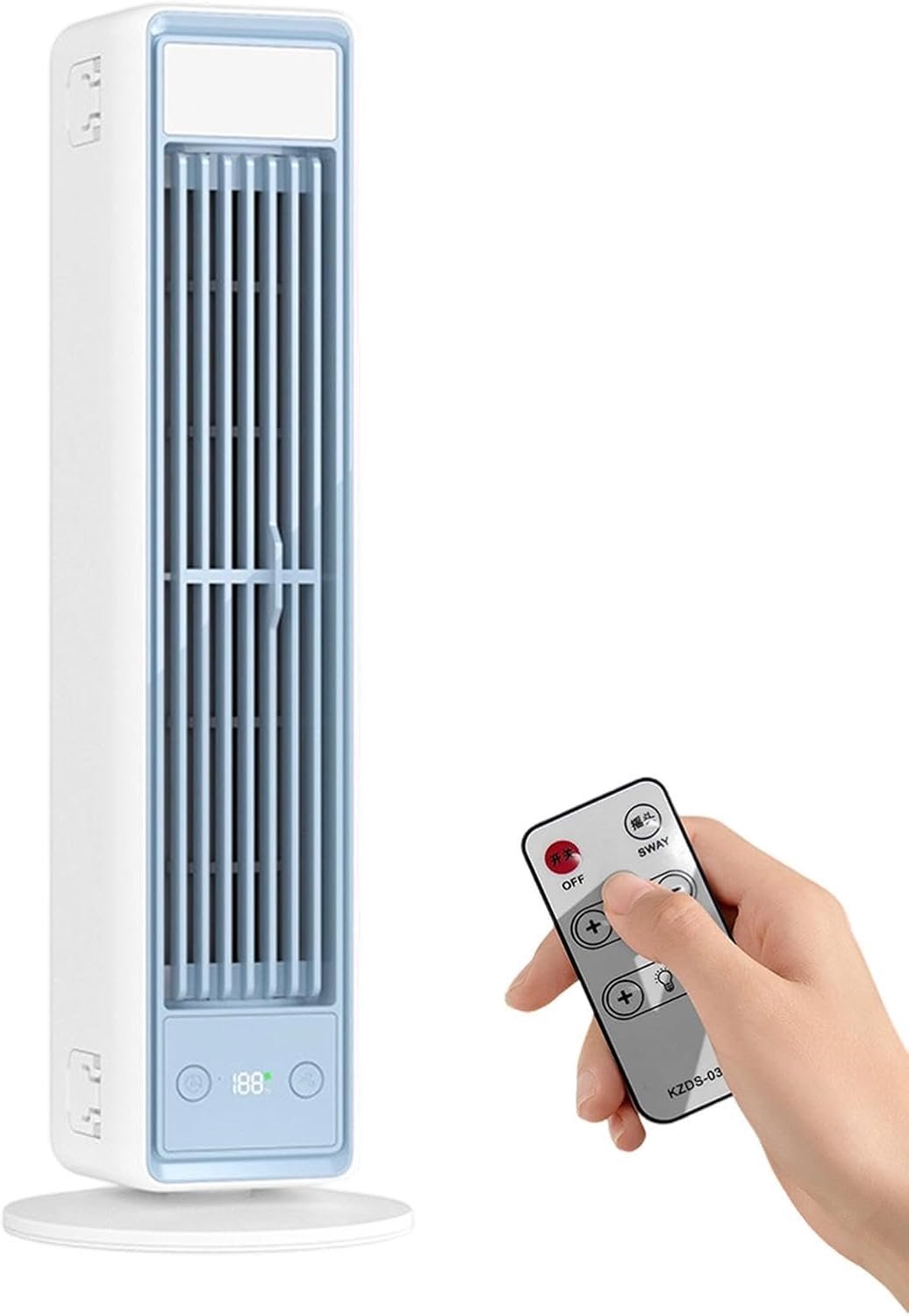 Torenventilator - Bladloze Torenventilator - Stille torenventilator - Ventilator staand - Ventilator - Draagbare - Mobiele Airco Cooler - Bladloos - Draaibaar Ventilator - Met Afstandsbediening - Luchtstroom - Mobiele Airco - Wit