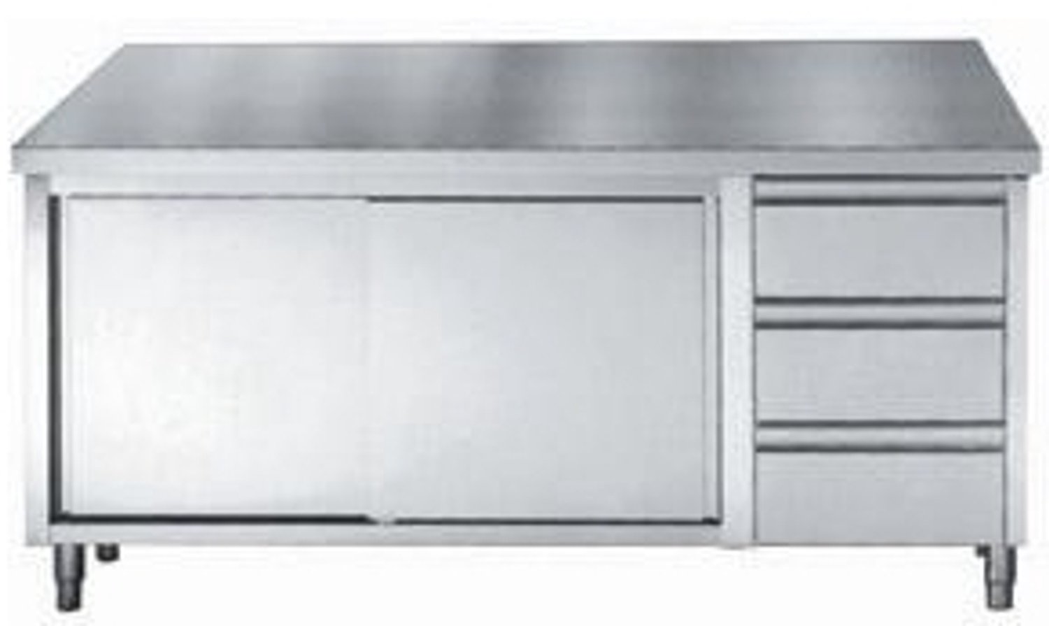 RVS Werktafel - Schuifdeuren - Laden - 180cm - Combisteel - 7452.0908 - Horeca & Professioneel