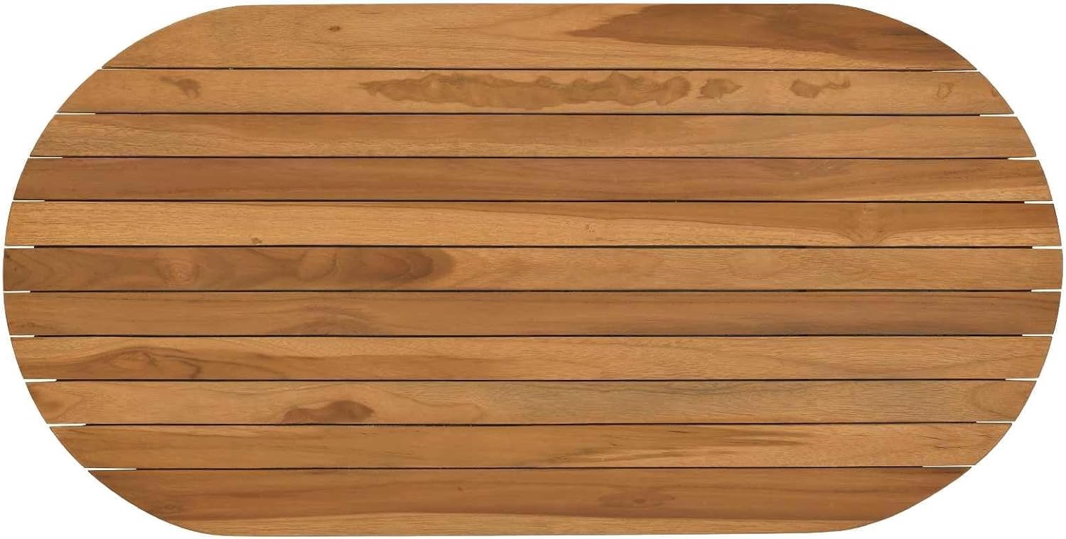 Ovaal Lite Teakhout 90 x 45 x 3,5 cm ny Brons
