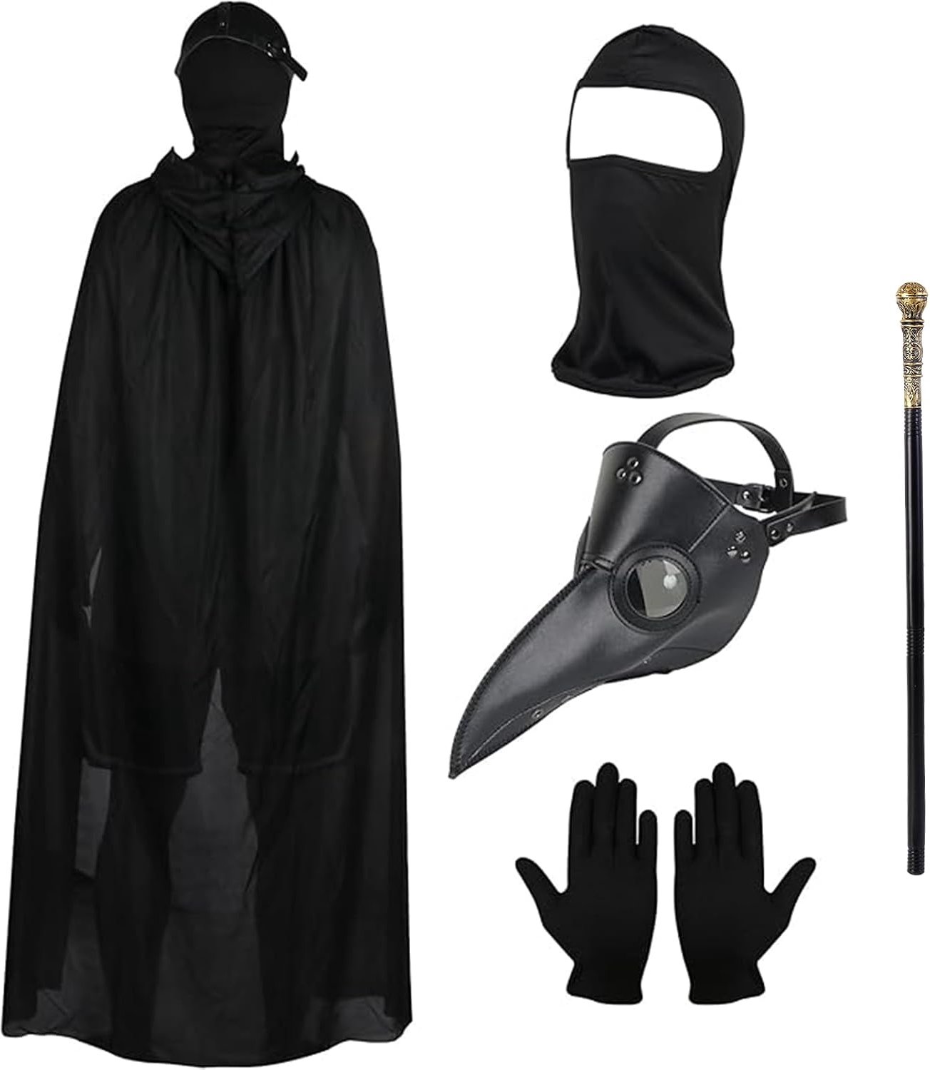 Pestdoktersmasker, pestdokter, lange neus, vogelsnavel, steampunk-maskers, Halloween, feestkostuum, accessoires