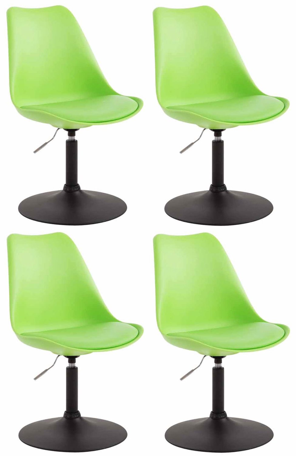 Luxe Comfort Eetkamerstoelen - Set van 4 - Verstelbaar - Kunststof - Groen