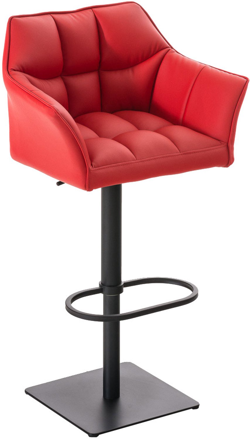Luxe Comfort Barkruk - Verstelbaar - Rood zwart/rood