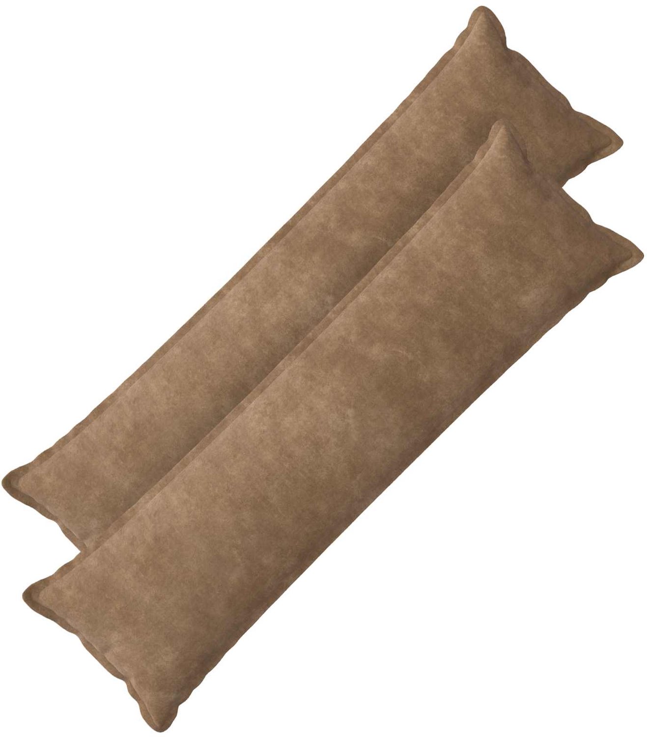 vidaXL Dekenkussen - 2 - st - HOUTEN - Taupe - 40 - x - 145 - cm - Microfiber - Fleece