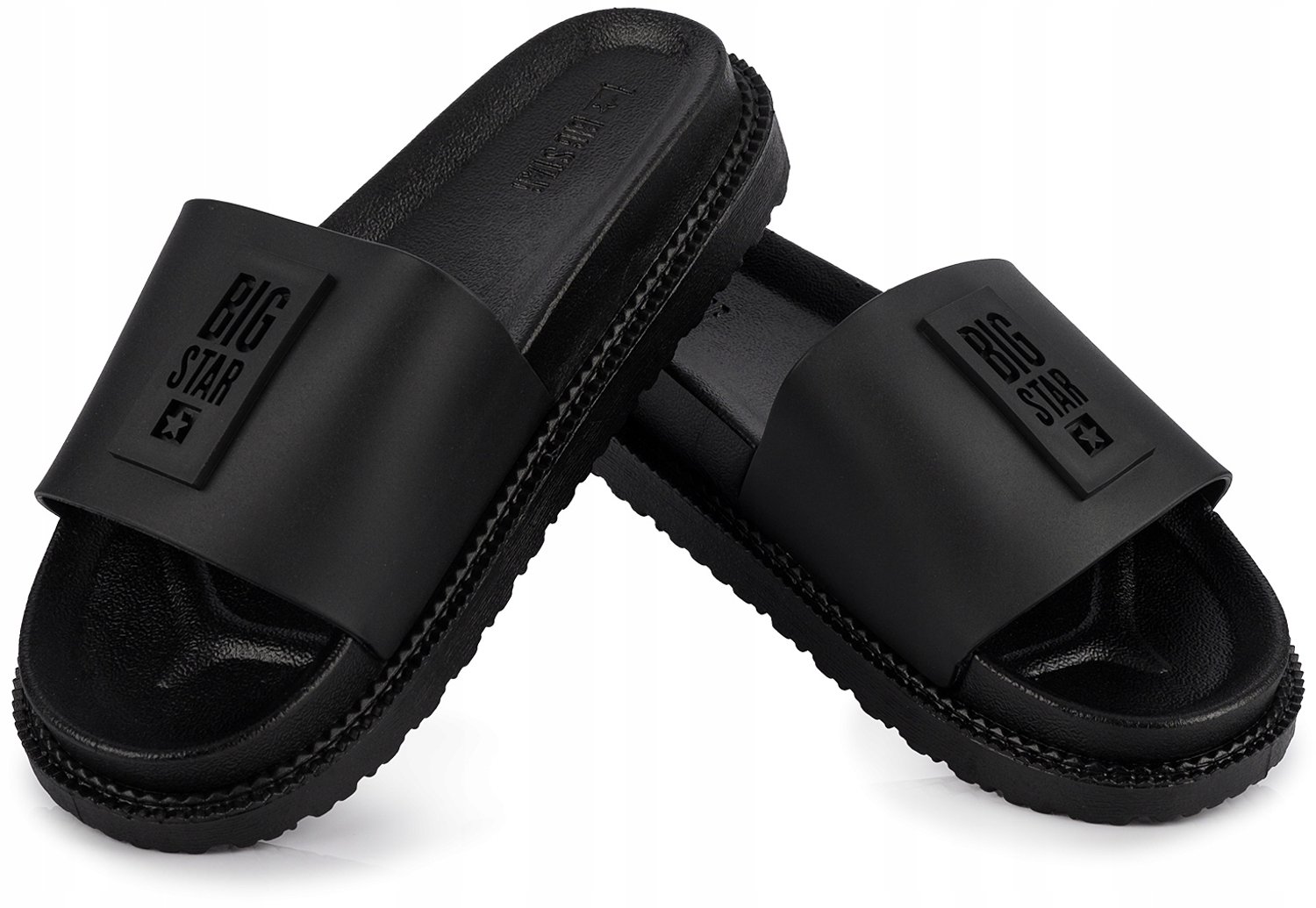 Dames Platform Slippers Zwart BIG STAR - Maat 41
