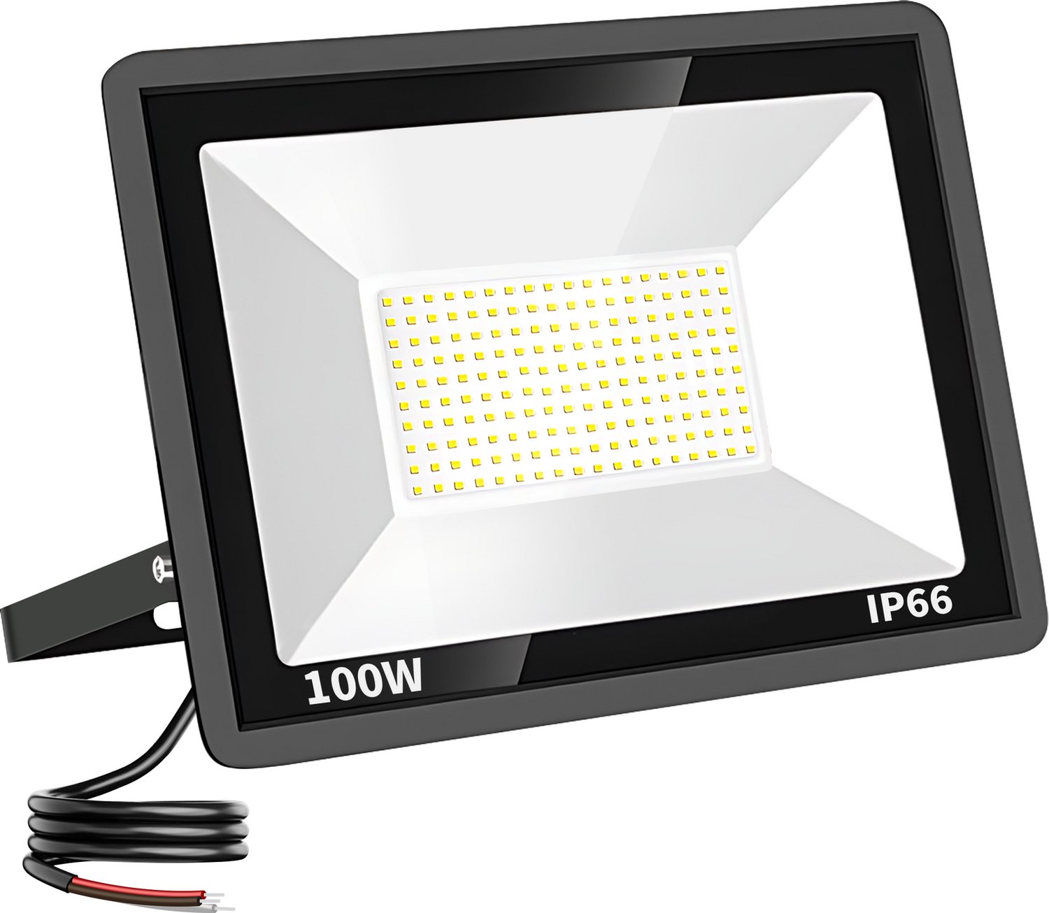 LED Schijnwerper 100W - 12.000 lm - Daglichtwit 6000K - 120° Breedstraler - IP66 - Terrein- & Gevelverlichting - 2 jaar garantie