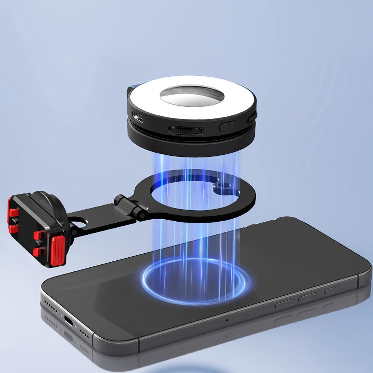 Houder voor Ace Pro 2, opvouwbare snelsluit-uitbreidingshouder met metalen drukknopen, magnetische telefoonhouder voor iOS 17, 16, 15, 14, 13, 12