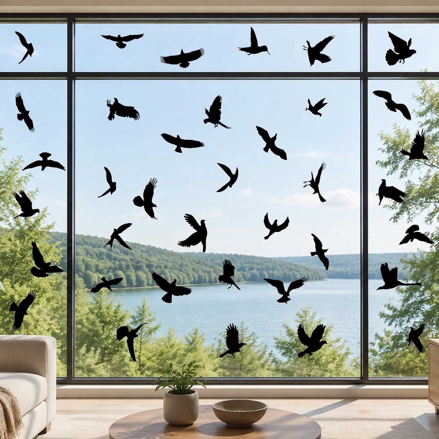 Venster 37 stuks raamstickers vogelbescherming