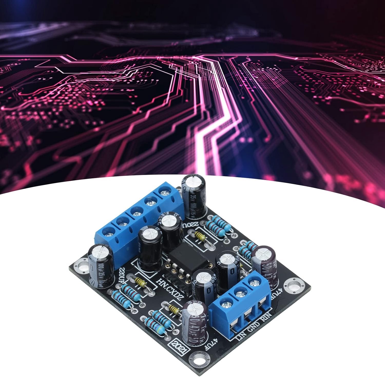 Audio Voorversterker Board 2 Kanaals Voorversterker Versterking Apparaat voor Auto Speaker Setup DC12V-DC30V
