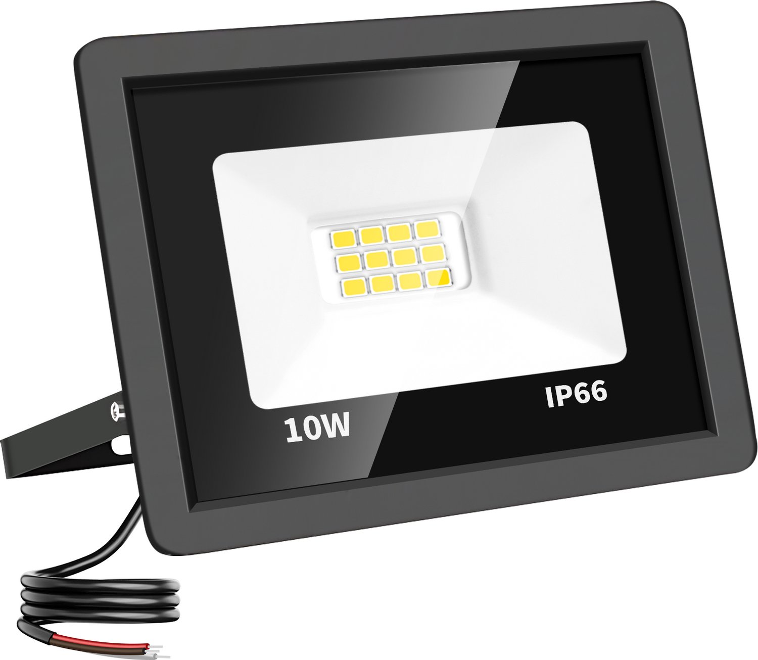 LED Schijnwerper 10W - 1.000 lm - Warmwit 3000K - 120° Breedstraler - IP66 - Buitenlamp & Gevelverlichting - 2 jaar garantie