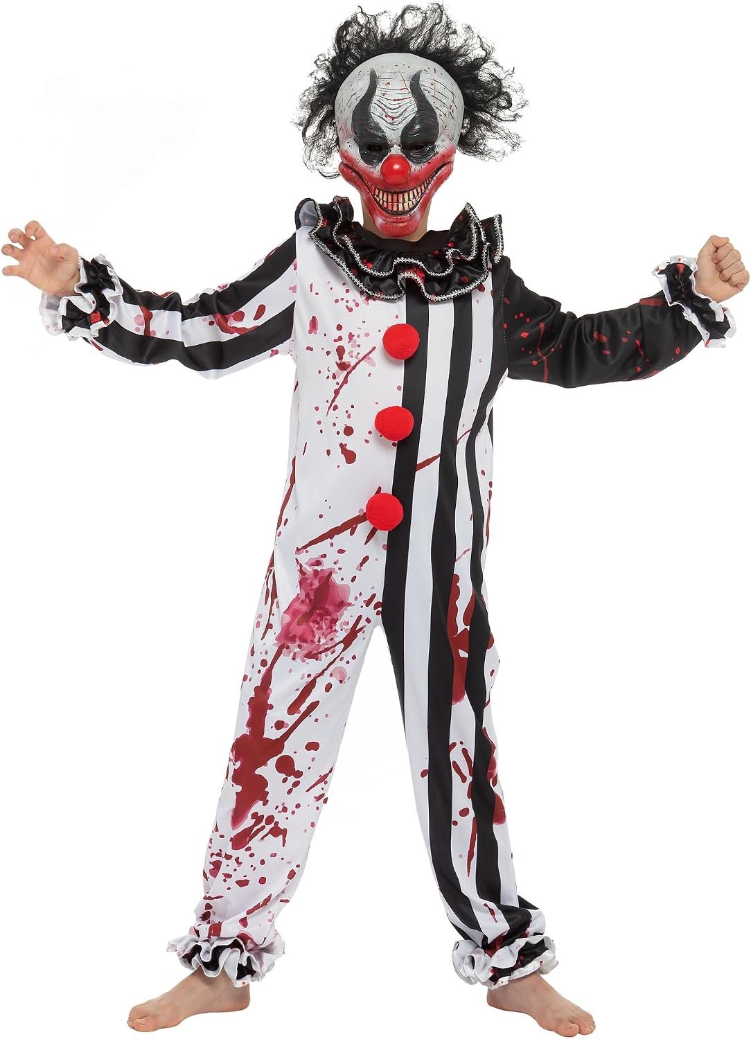 JOYIN Kinder Jongens Horror Clown Kostuum - maat M