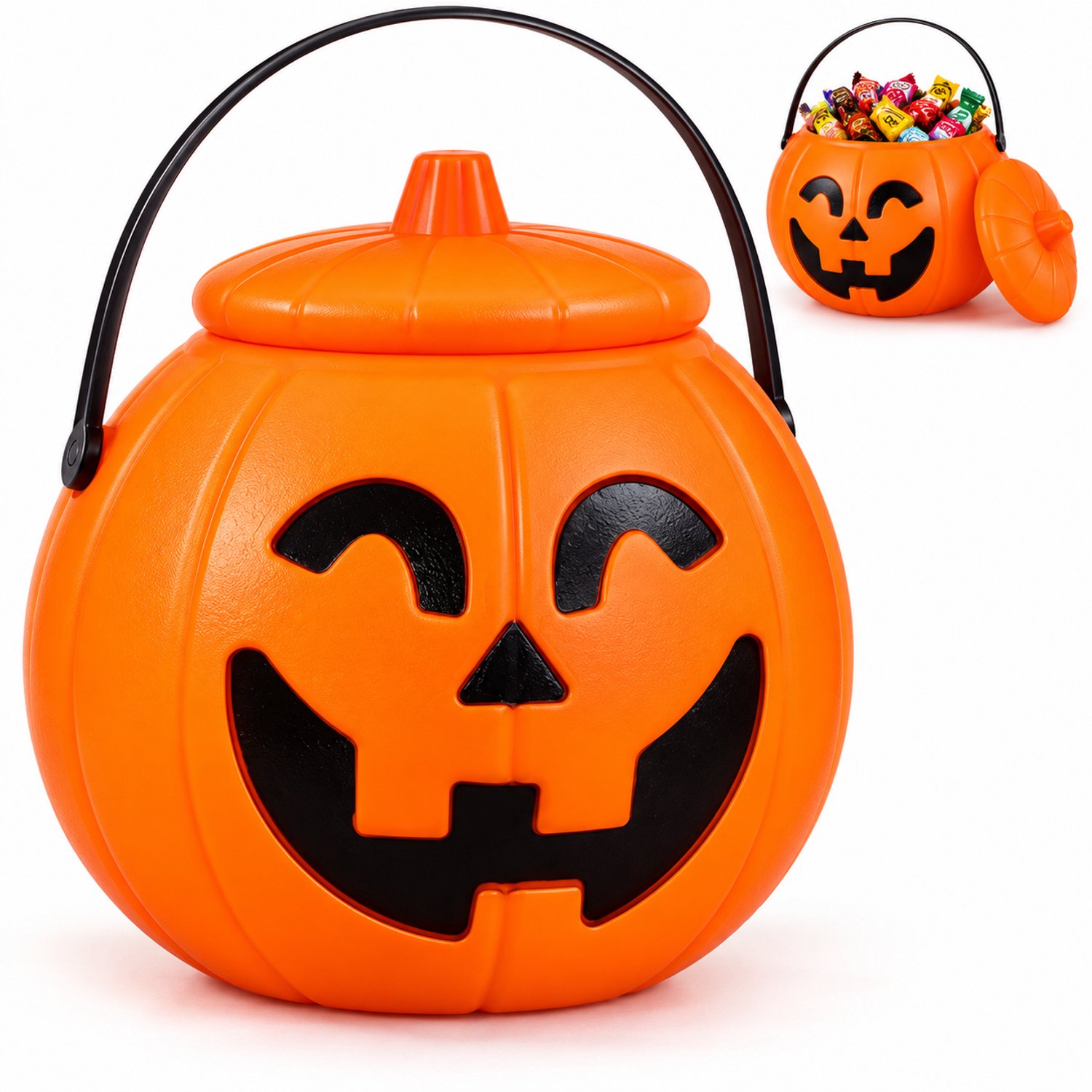 VHV - Halloween Decoratie Pompoen - Decoratieve Opbergdoos en Tafelornament - Herfst Huisdecoratie voor Boekenplank - 20x18cm - Kerstcadeau