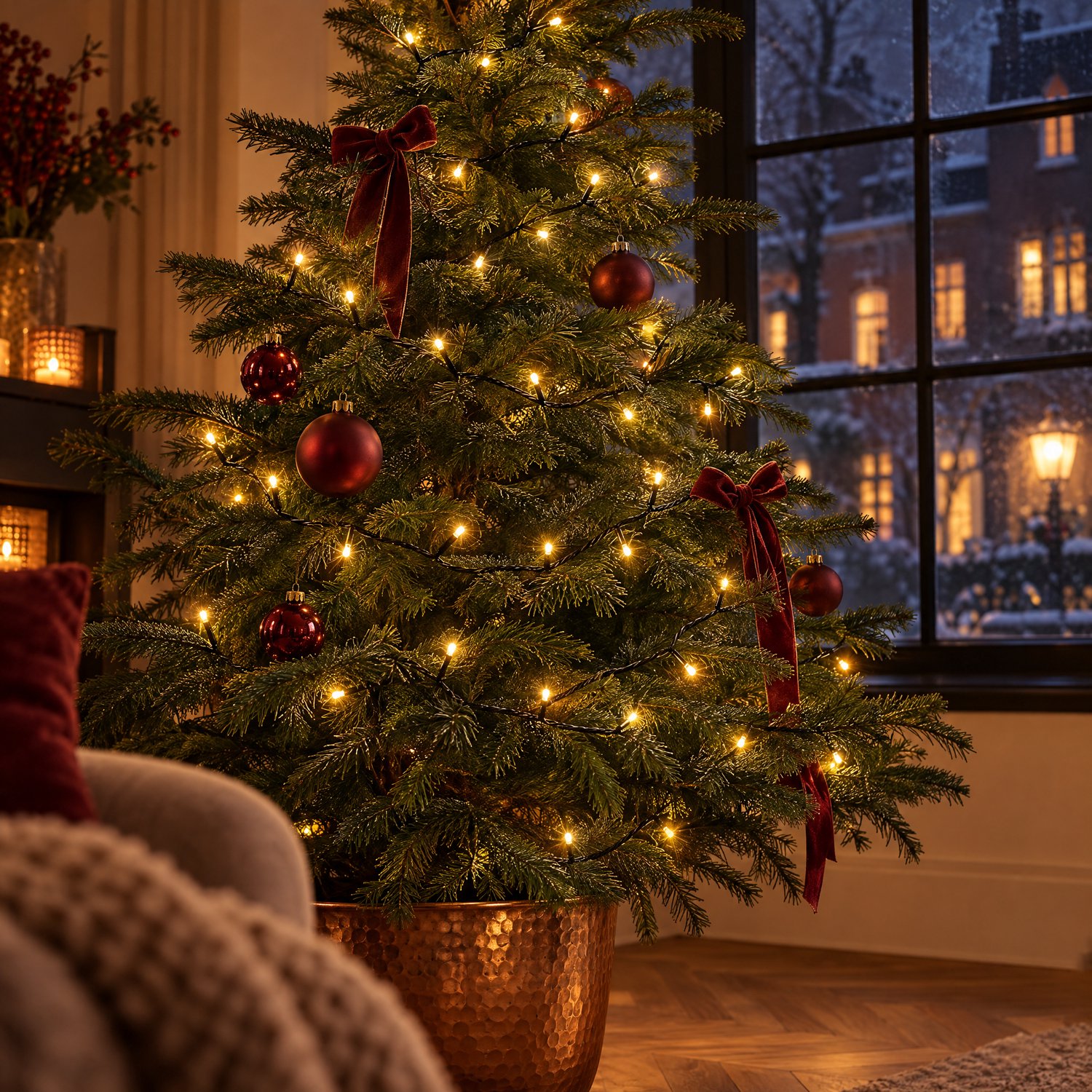 Cheqo® Kerstverlichting 80 LED - 6 Meter - Warm Wit - Kerstlampjes - Kerstboomverlichting - Sfeerverlichting voor Binnen en Buiten - Feestverlichting - Timer - Lichtsnoer - Tuinverlichting - Dimbaar - Zwart Snoer met Stekker - Lichtslinger