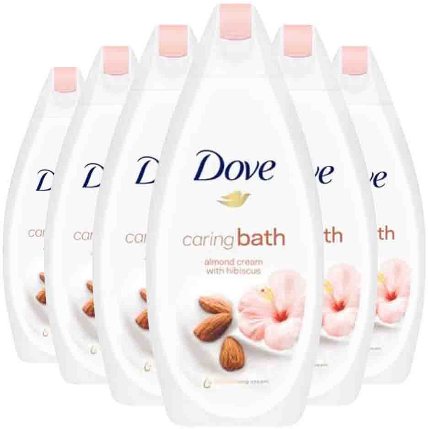 Dove - Badcrème Amandelmelk & Hibiscus - 6 x 450 ml - Voordeelverpakking