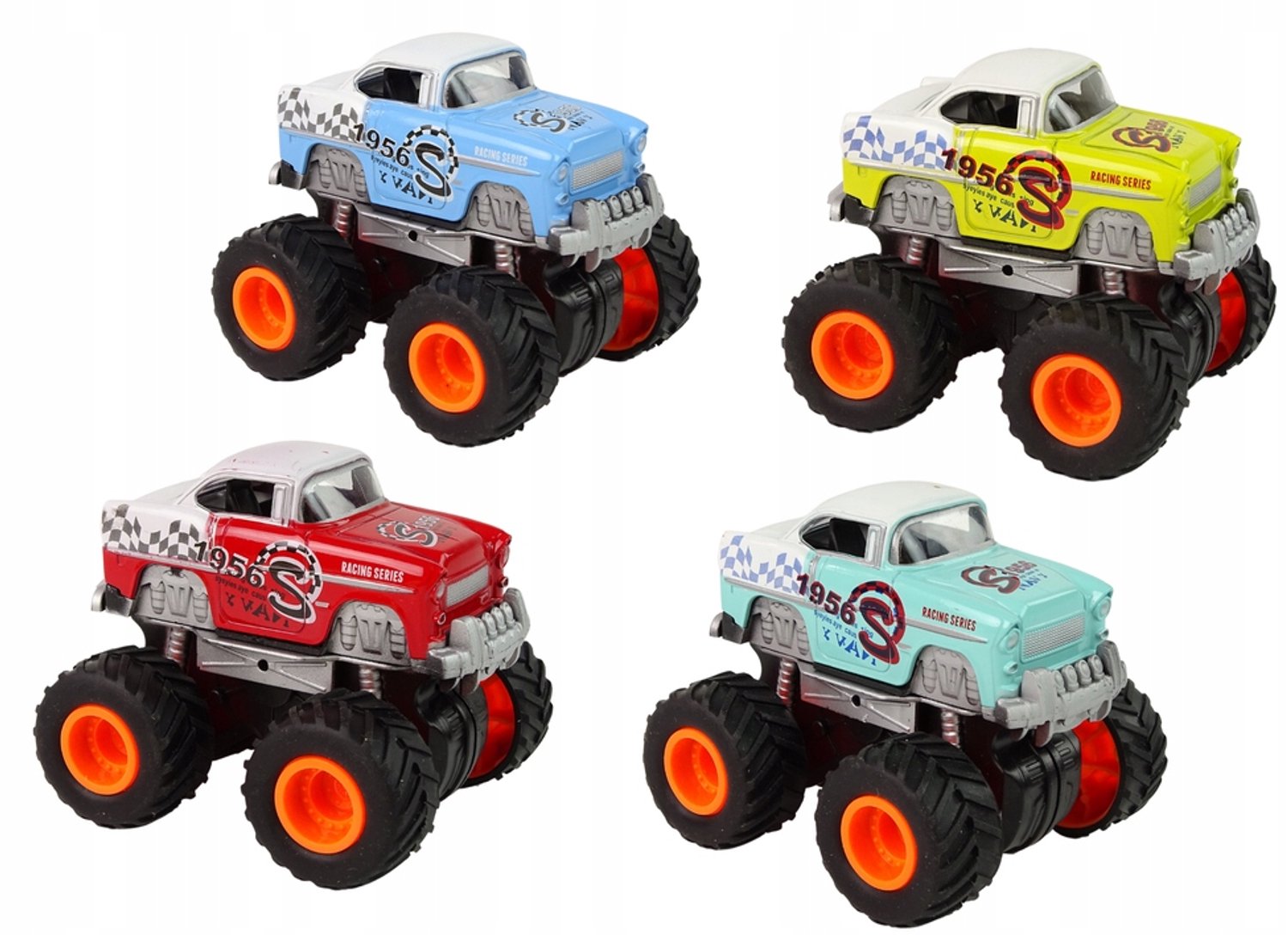 Monster Truck 4x4 Off-road Auto - Grote Wielen, 4 Kleuren
