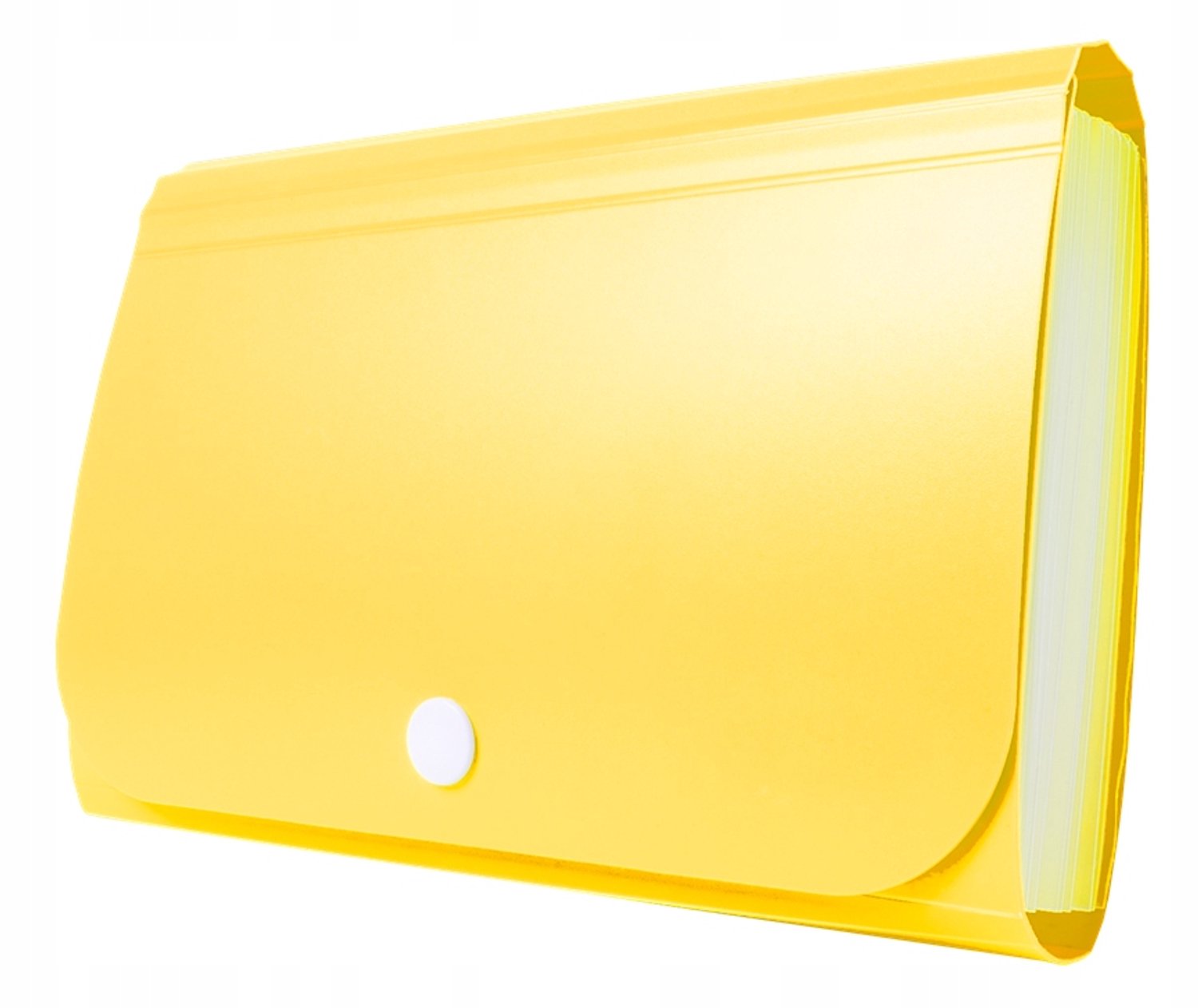 Mini Accordion Organizer PP Geel met Drukknop - A6
