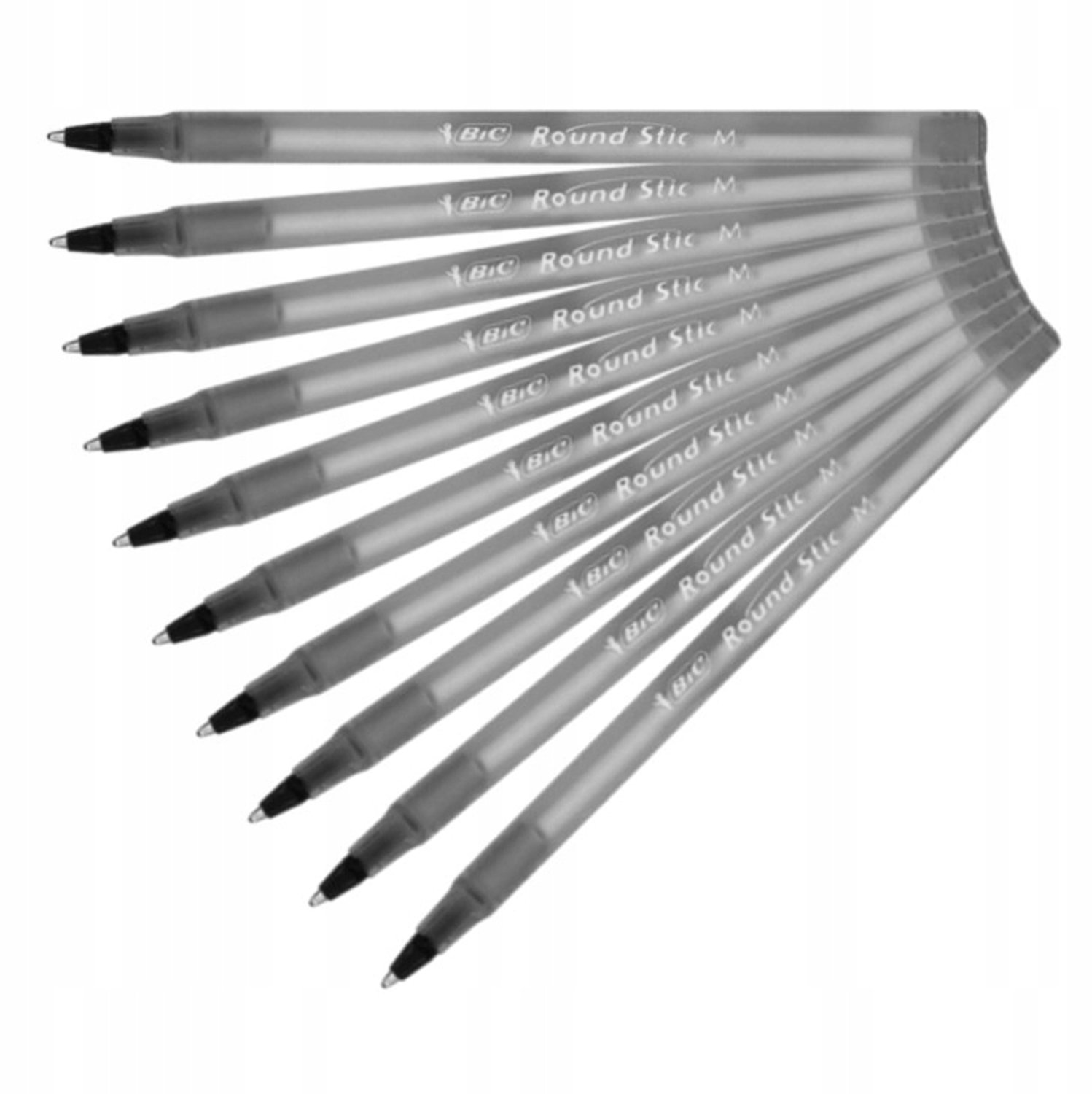 BIC Round Stic Zwarte Pennen Set - 10 stuks