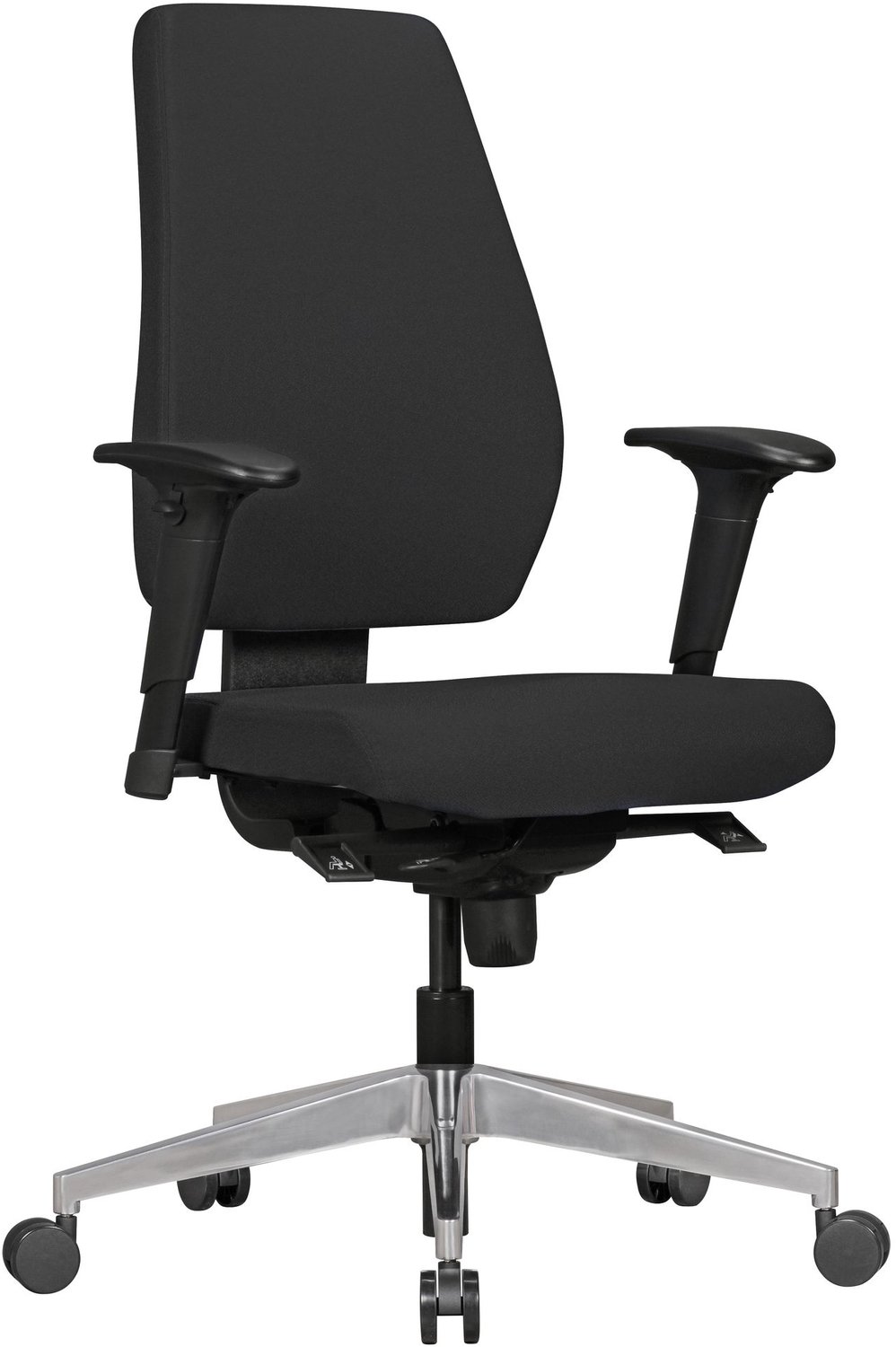 Cosmo Casa Bureaustoel - Ergonomisch - Directiestoel - Zwart - Aluminium onderstel - Met armleuningen