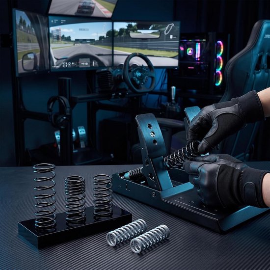 3-Delige Upgrade Pedaalveer Set Metaal voor Racing Wheel G25 G27 G29 G920 van Merkloos — afbeelding 5