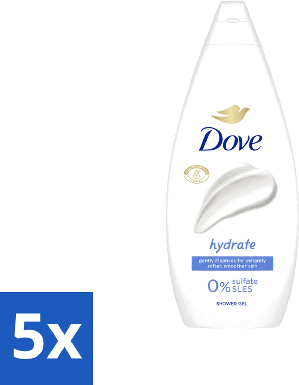 5 x Dove Douchecrème - Hydrate - 720 ml - Voordeelverpakking - 5 stuks