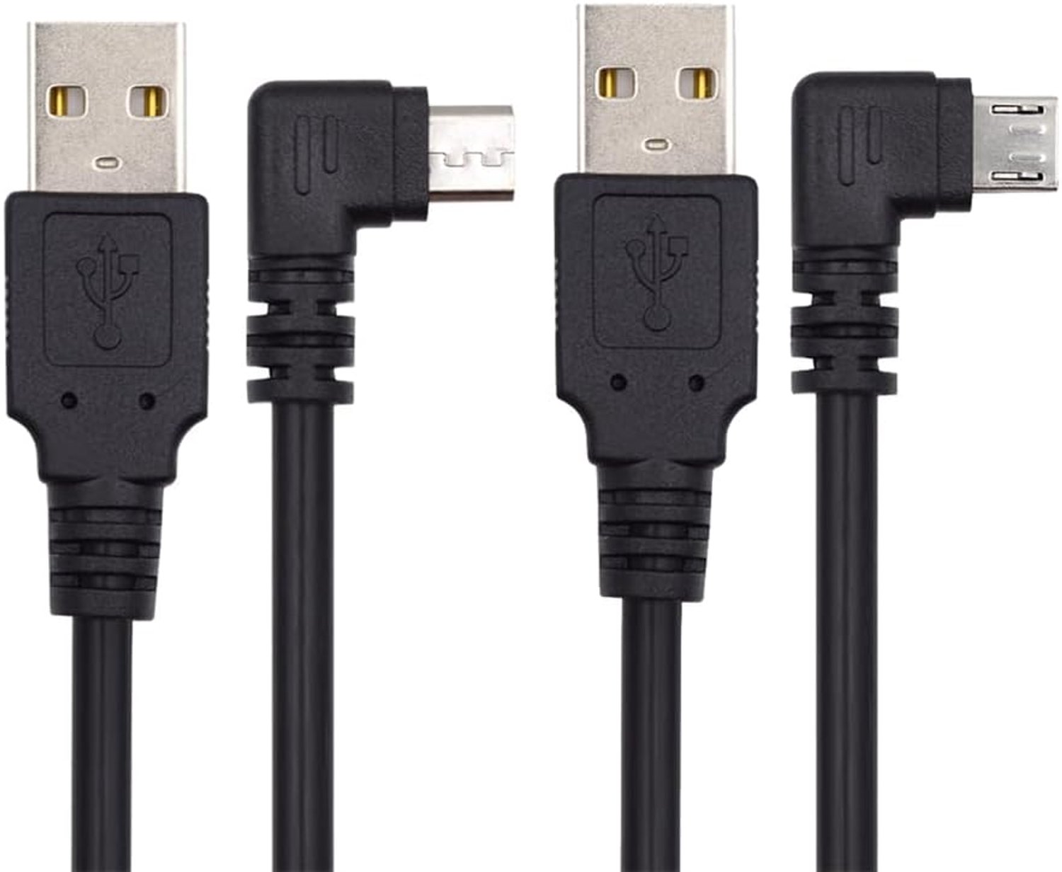 Micro USB 90 graden 100cm - rechts & links hoekig - hoge gegevensoverdracht - ideaal voor telefoon en tablet - m-winkel