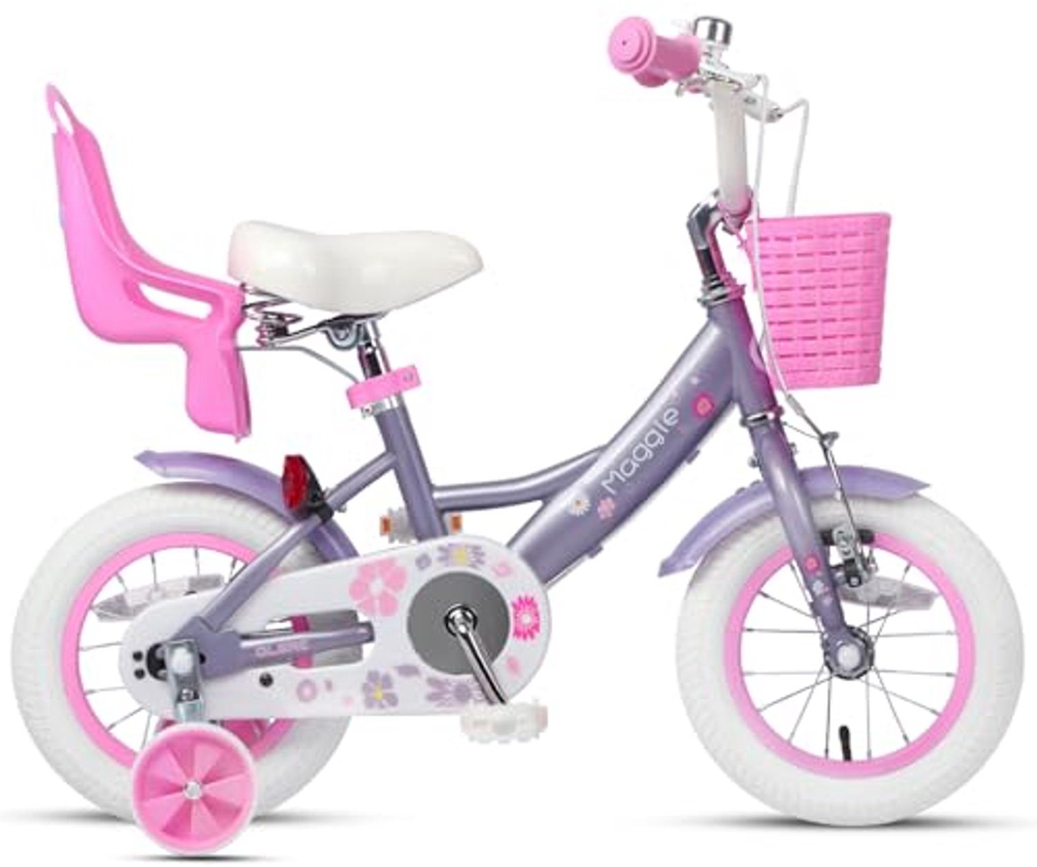 Meisjesfiets met Poppenzitje en Steunwielen