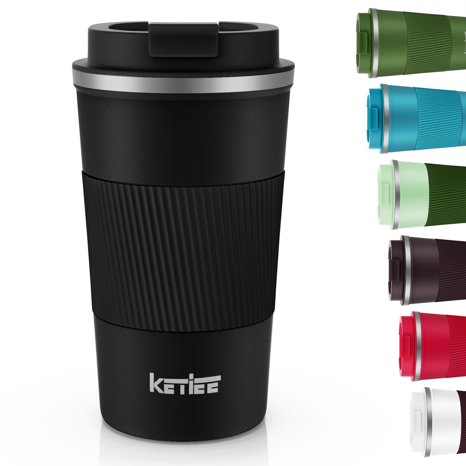 510ml Geïsoleerde Reisbeker met Lekvrije Deksel, RVS Thermosbeker