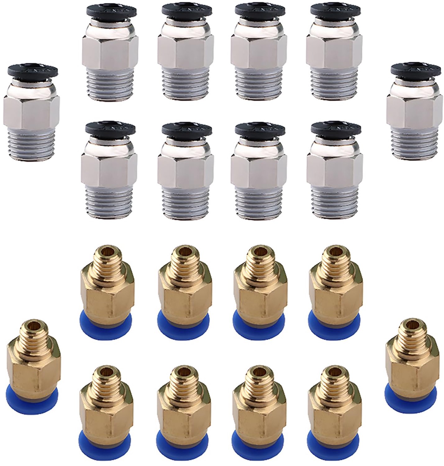 20 Stuks Pneumatische Snelle Aansluitingen voor 3D Printers
