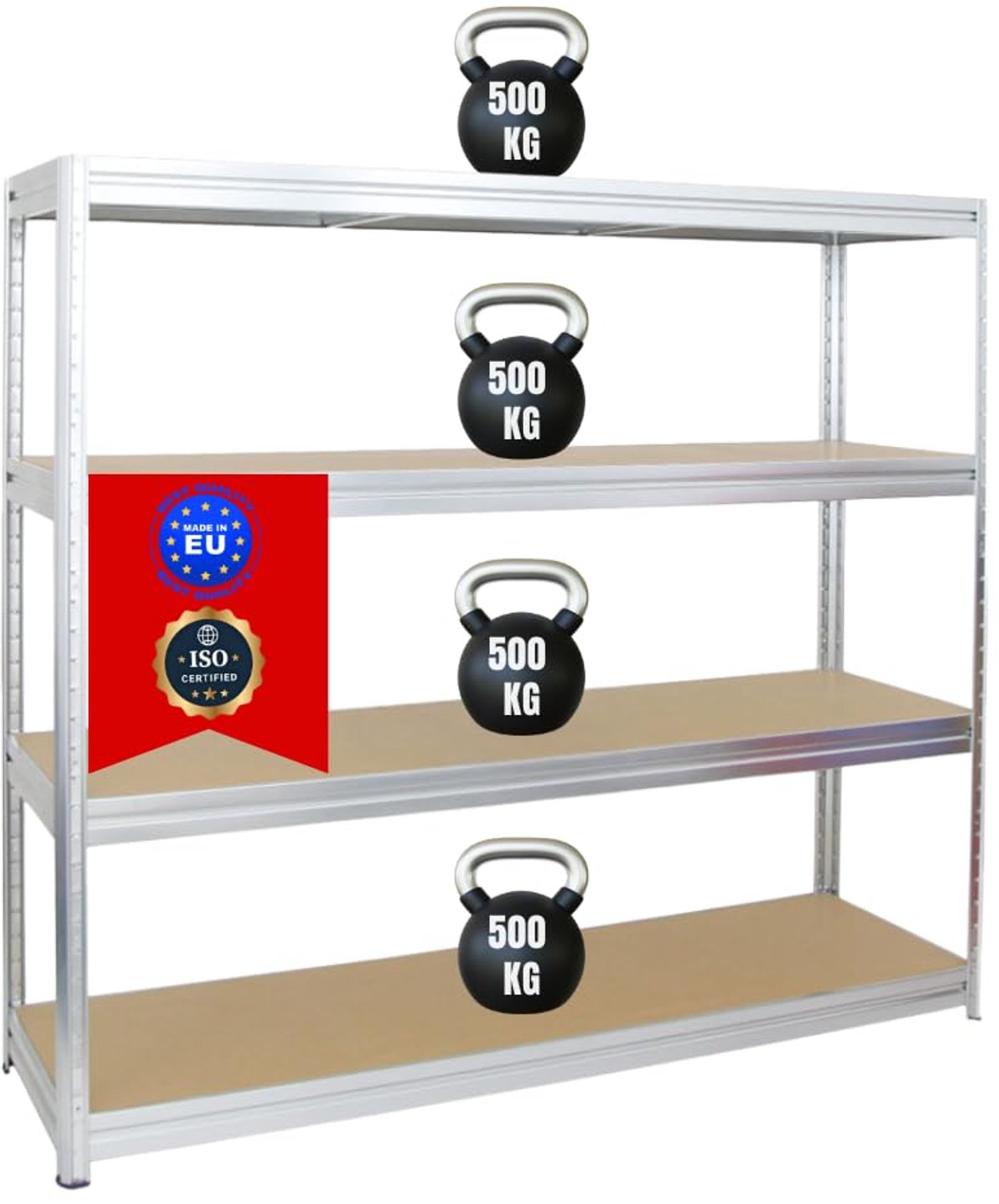Extra Brede Heavy Duty Opslagrek 450 kg voor Kantoor