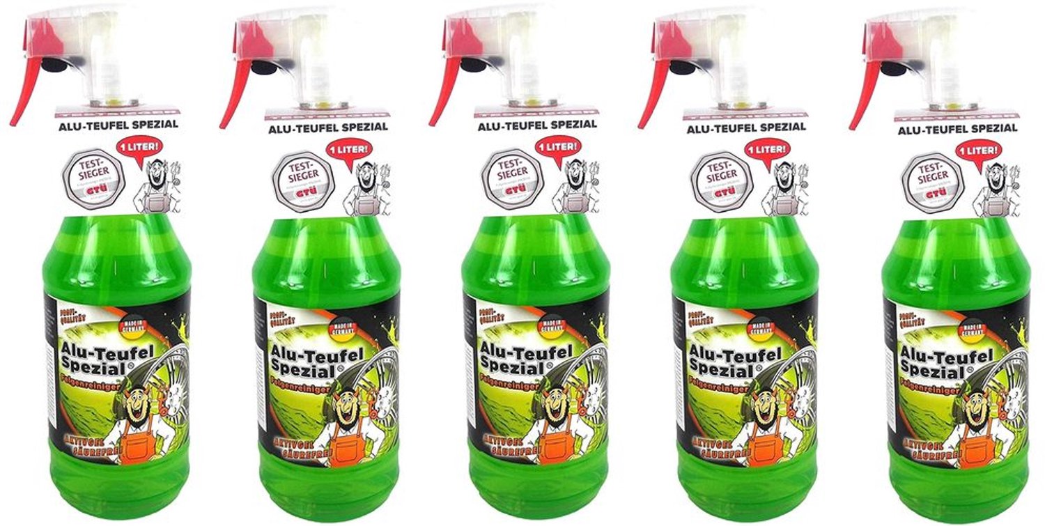 Alu-Teufel Rim Cleaner - 5 x 1 L Biologisch Actief Gel voor Velgen