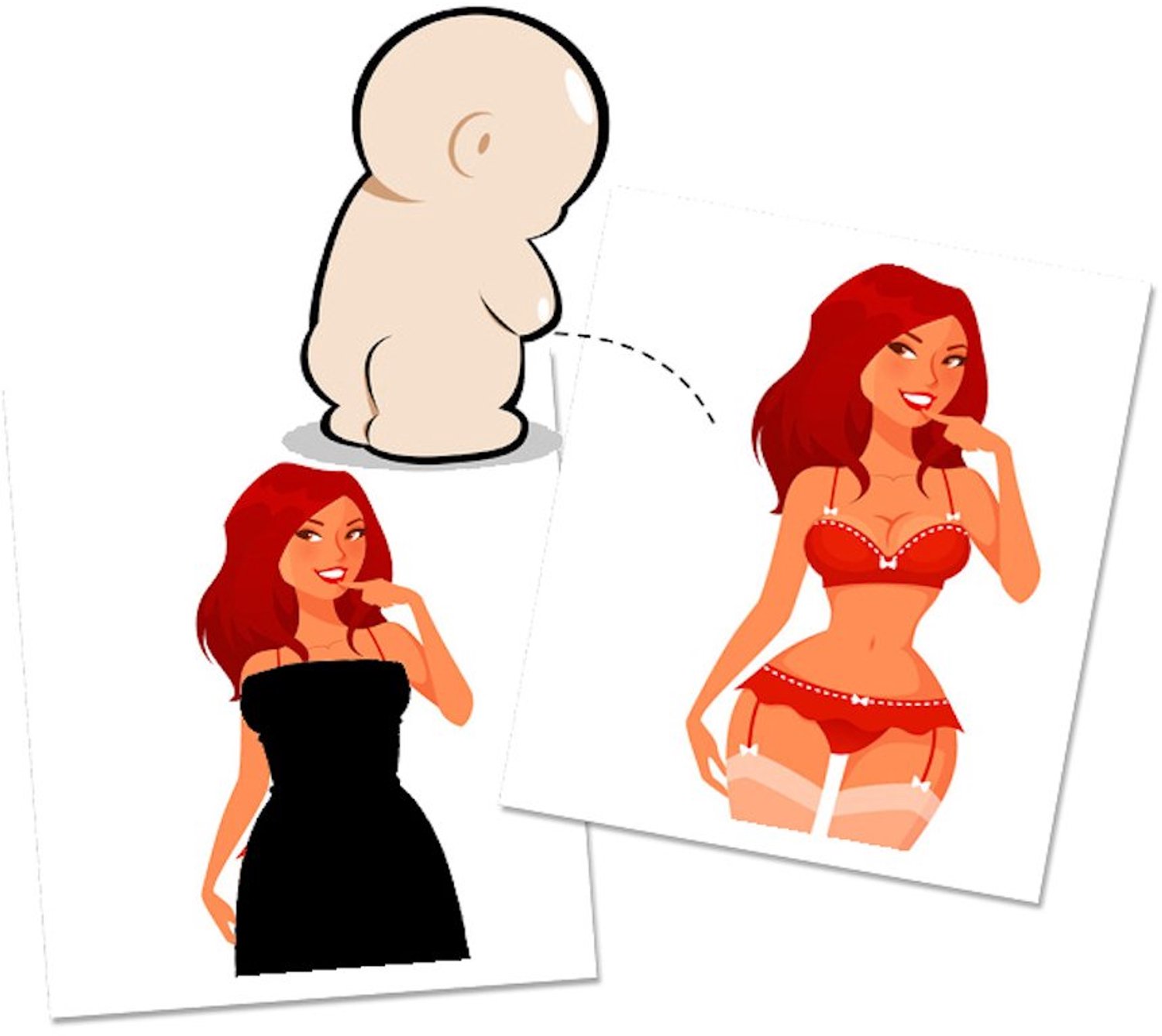 2x Toiletstickers met Meisje - Voor Nauwkeuriger Doel in het Toilet