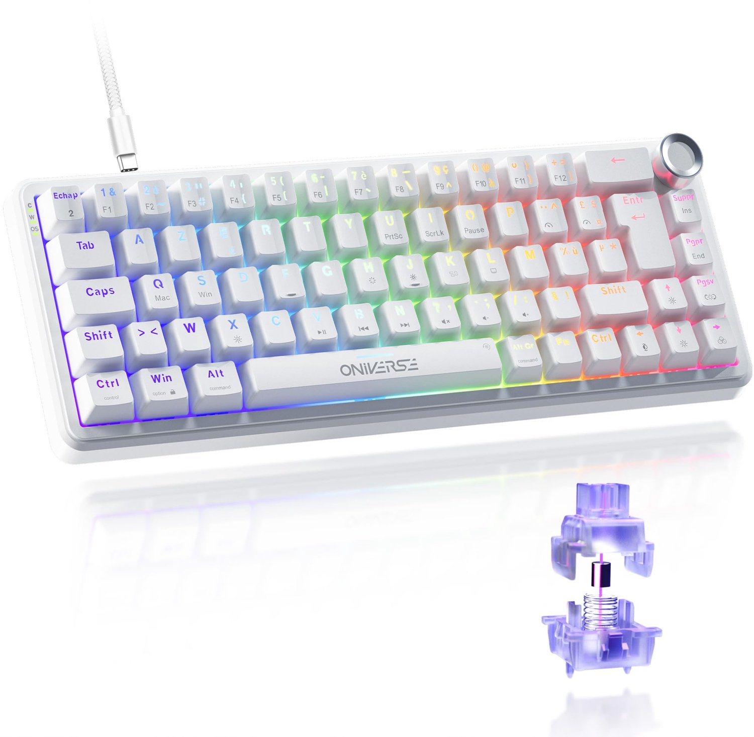 Gaming Toetsenbord Bedraad 65% - Hall Effect Switches en LED